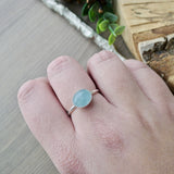 Aquamarine Ring, Smooth Oval