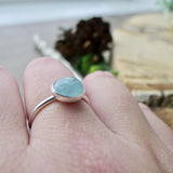 Aquamarine Ring, Smooth Oval