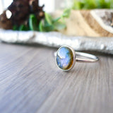 Labradorite Ring, Smooth Oval