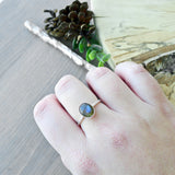 Labradorite Ring, Smooth Oval