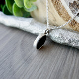 Onyx Necklace, Flat Oval