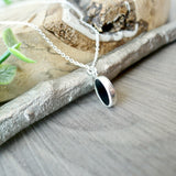 Onyx Necklace, Flat Oval