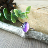 Amethyst Ring, Smooth, Oval