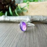 Amethyst Ring, Smooth, Oval