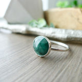 Emerald Ring, Round, Faceted