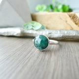 Emerald Ring, Round, Faceted