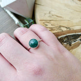 Emerald Ring, Round, Faceted