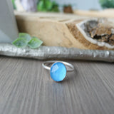 Turquoise Ring, Doublet, Oval, Faceted