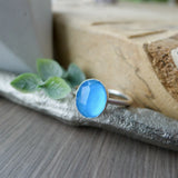 Turquoise Ring, Doublet, Oval, Faceted