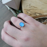 Turquoise Ring, Doublet, Oval, Faceted