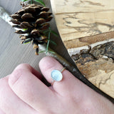 Aquamarine Ring, Faceted Oval