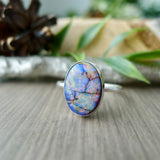 Sterling Opal Ring, Oval