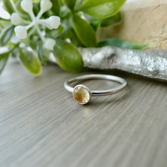 Citrine Ring, Faceted
