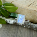 Moonstone Ring, Emerald Cut