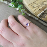 Amethyst Ring, Faceted Round, 6mm