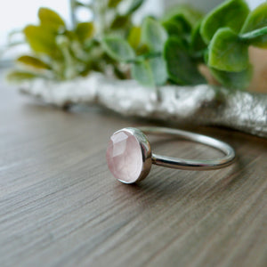 Rose Quartz Ring, Large