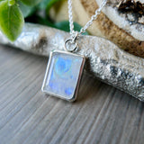 Moonstone Necklace, Emerald Cut