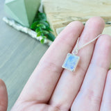 Moonstone Necklace, Emerald Cut