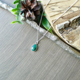 Emerald Necklace, Faceted, Tear Drop,