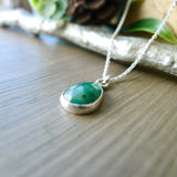 Emerald Necklace, Faceted, Tear Drop,