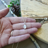Moonstone Necklace, Faceted, Tear Drop