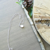 Moonstone Necklace, Faceted, Tear Drop