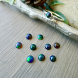 Black Opal Ring, Smooth, 5mm