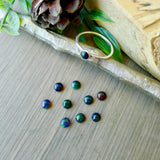 Black Opal Ring, Smooth, 5mm