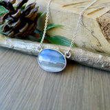 Dawn Necklace, Blue Opal, Faceted