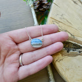 Dawn Necklace, Blue Opal, Faceted