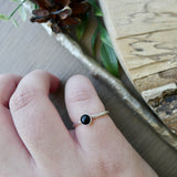 Onyx Ring, Faceted, 5mm