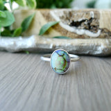 Sterling Opal Ring, Oval, Smaller