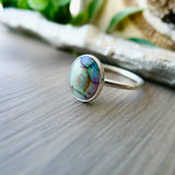 Sterling Opal Ring, Oval, Smaller