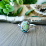 Sterling Opal Ring, Oval, Smaller