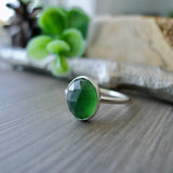 Serpentine Ring, Oval, Faceted