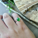 Serpentine Ring, Oval, Faceted