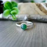 Serpentine Ring, Round, Faceted