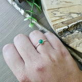 Serpentine Ring, Round, Faceted