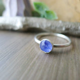 Tanzanite Ring, Faceted, 6mm