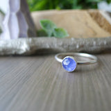 Tanzanite Ring, Faceted, 6mm