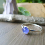 Tanzanite Ring, Faceted, 6mm