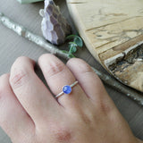 Tanzanite Ring, Faceted, 6mm