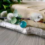 Grandidierite Ring, Faceted Round 8mm