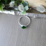 Chrome Diopside Ring, Faceted Round 10mm