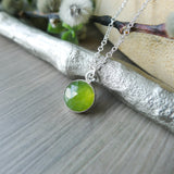 Vesuvianite Necklace, Faceted, Round 8mm