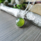 Vesuvianite Necklace, Faceted, Round 8mm