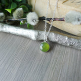 Vesuvianite Necklace, Faceted, Round 8mm