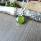 Vesuvianite Necklace, Faceted, Round 8mm