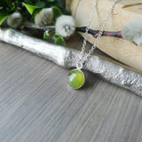 Vesuvianite Necklace, Faceted, Round 8mm