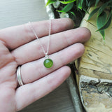 Vesuvianite Necklace, Faceted, Round 8mm